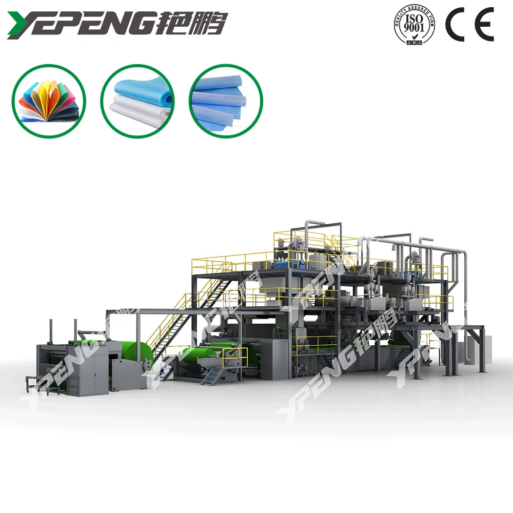 Yp-SMMS Nonwoven Fabric Making Machine Tp Manufacture Fabric for Medical Products/Operating Gowns Meltblown Nonwoven Fabric Making Machine PP Granule